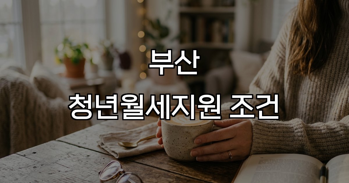 부산 청년월세지원 조건 만 19세 34세 무주택 지원 기간