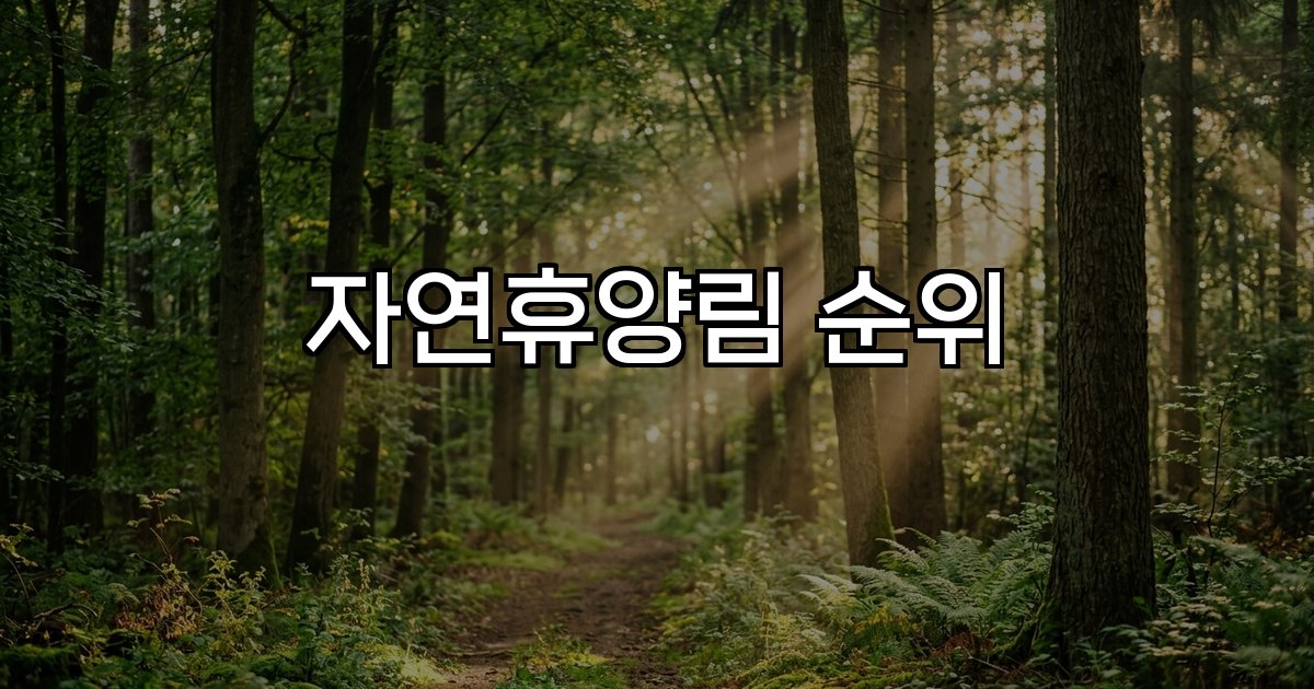 자연휴양림 순위  산림청 국립자연휴양림 인기 지역