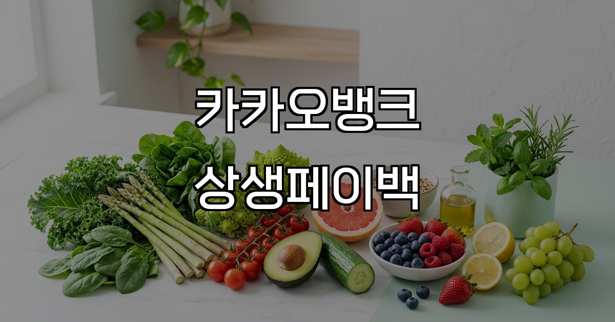 카카오뱅크 상생페이백 결제 실적 환급금 지원