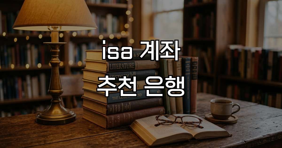 isa 계좌 추천 은행 투자 상품 세제 혜택 자산 증식